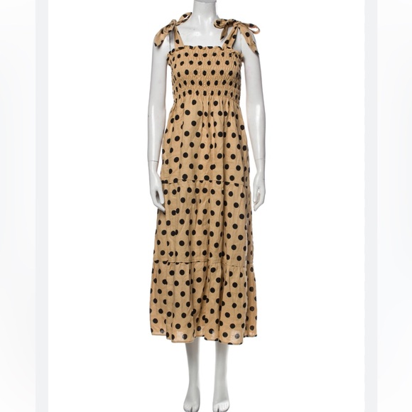 Faithfull The Brand Polka Dot Tie Dress - Picture 2 of 2